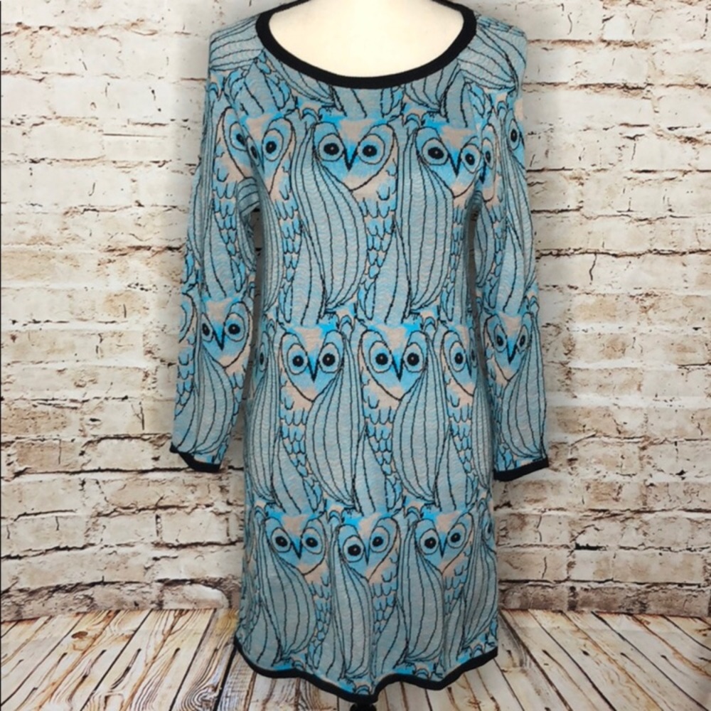 HWR owl nestled light sweater